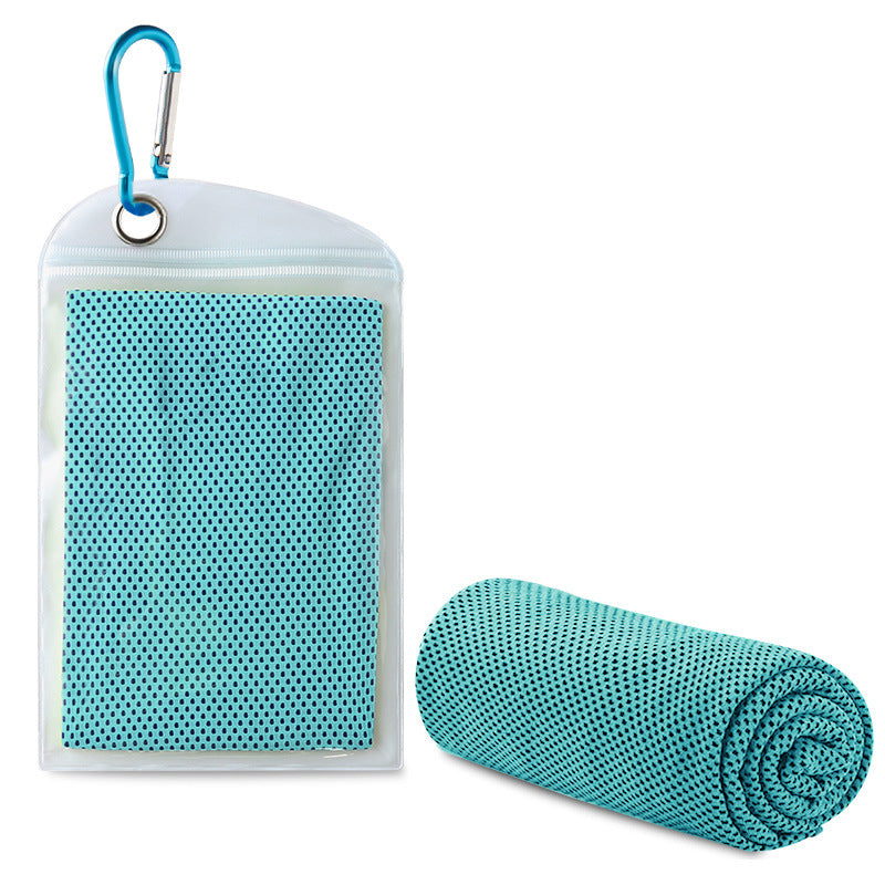 Cooling Towel with Zip Pocket and Carabiner