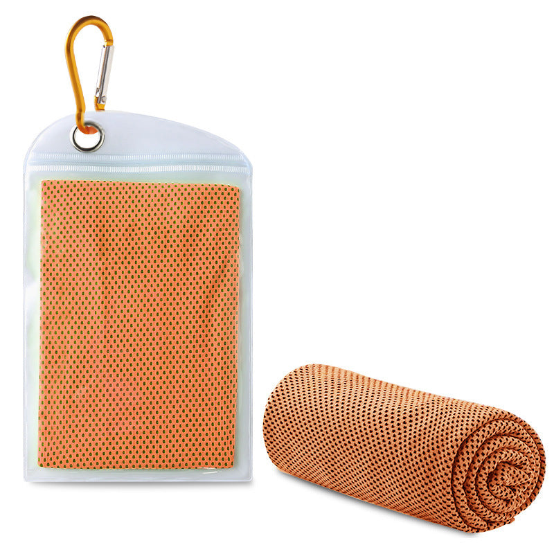 Cooling Towel with Zip Pocket and Carabiner