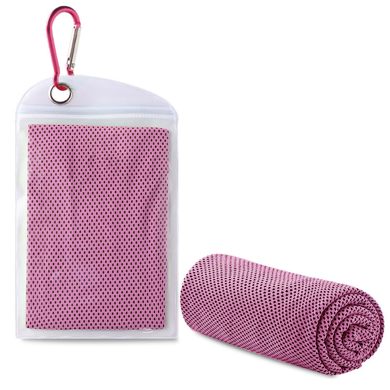 Cooling Towel with Zip Pocket and Carabiner