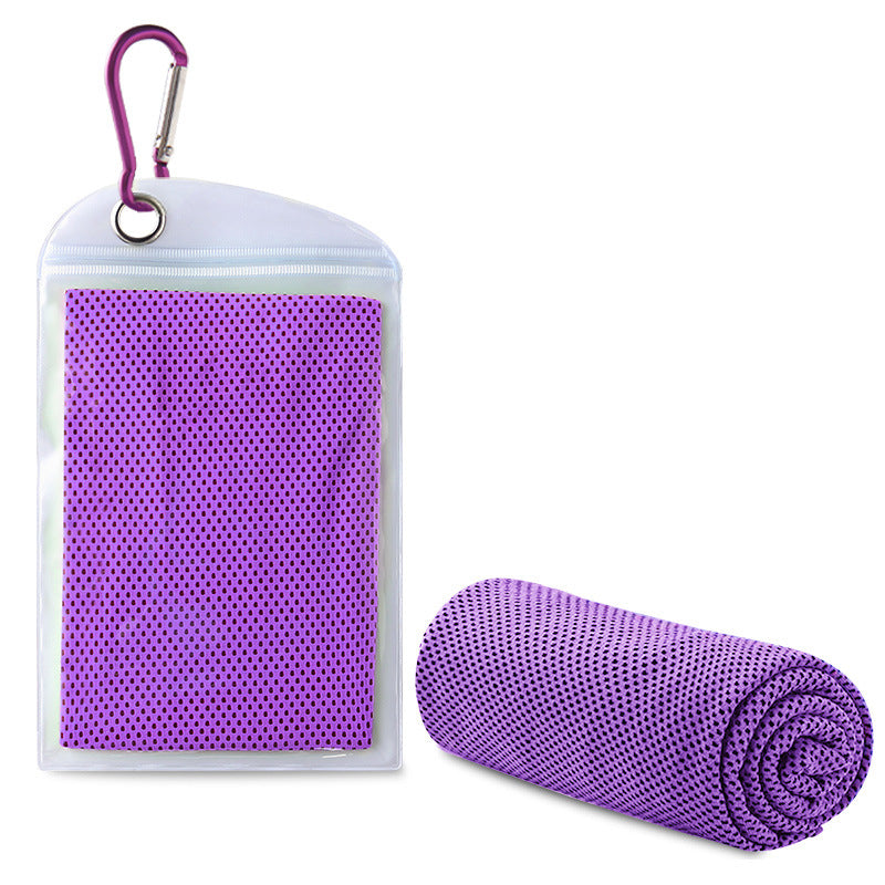 Cooling Towel with Zip Pocket and Carabiner