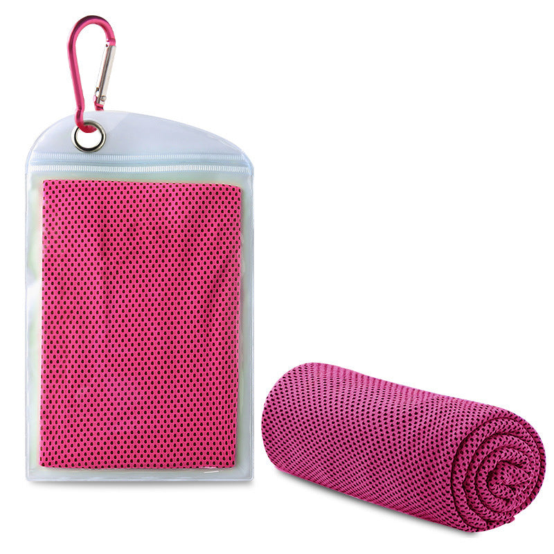 Cooling Towel with Zip Pocket and Carabiner