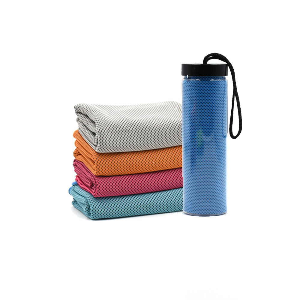 Dye-Sublimated Cooling Towel in Storage Tube