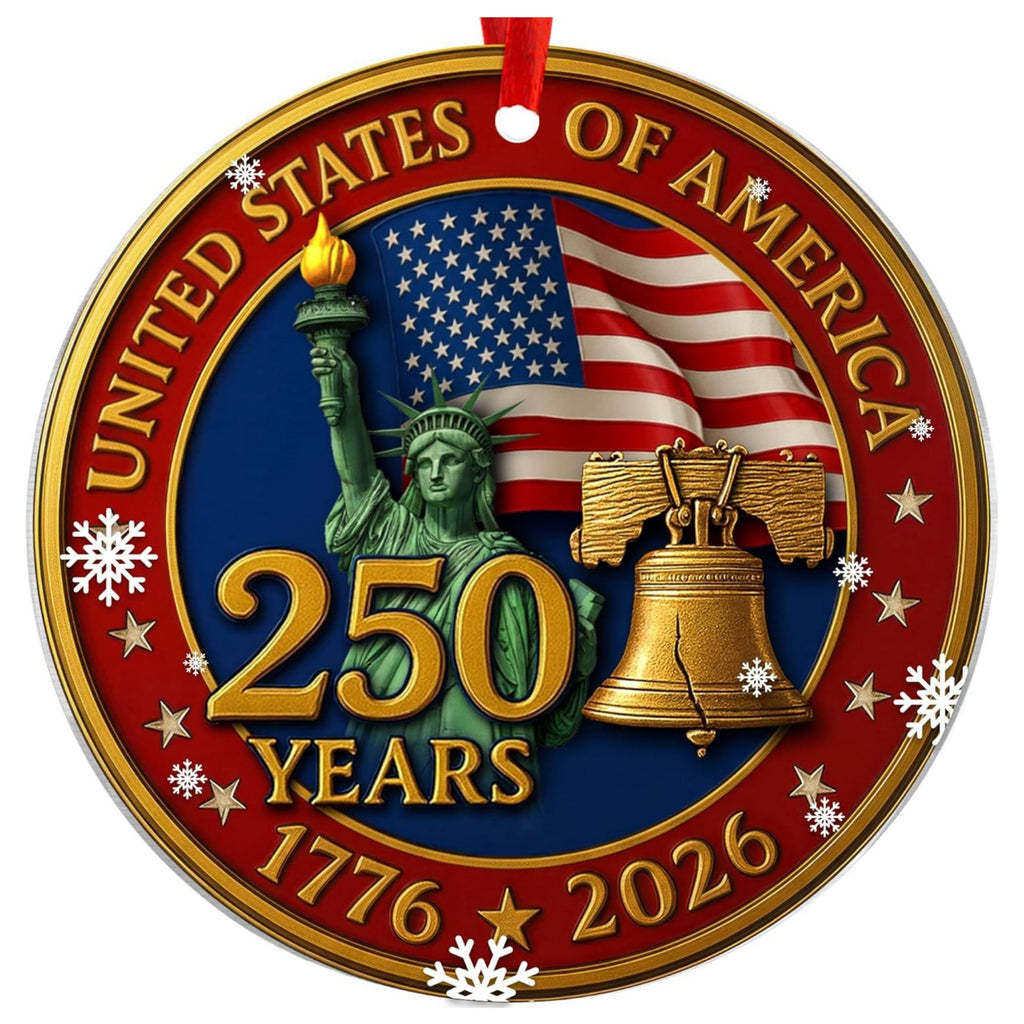 Custom 2D Acrylic Ornament for 250th Anniversary